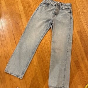 Zara Light Blue Straight Leg Jeans